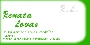 renata lovas business card